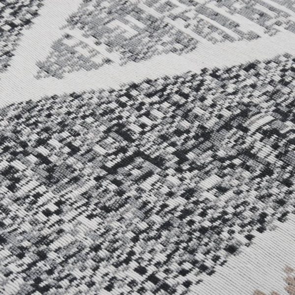 Tapete 100x200 cm algodão preto e cinzento - Image 4
