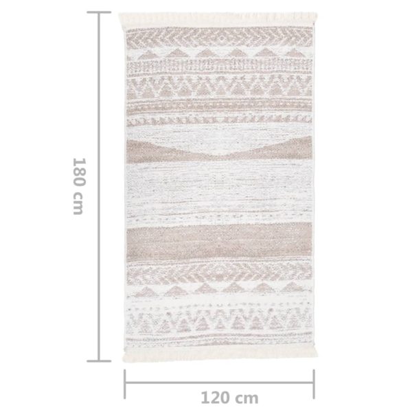 Tapete 120x180 cm algodão bege - Image 7