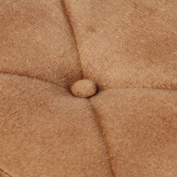 Poltrona de apoio com banco para os pés lona castanho - Image 6