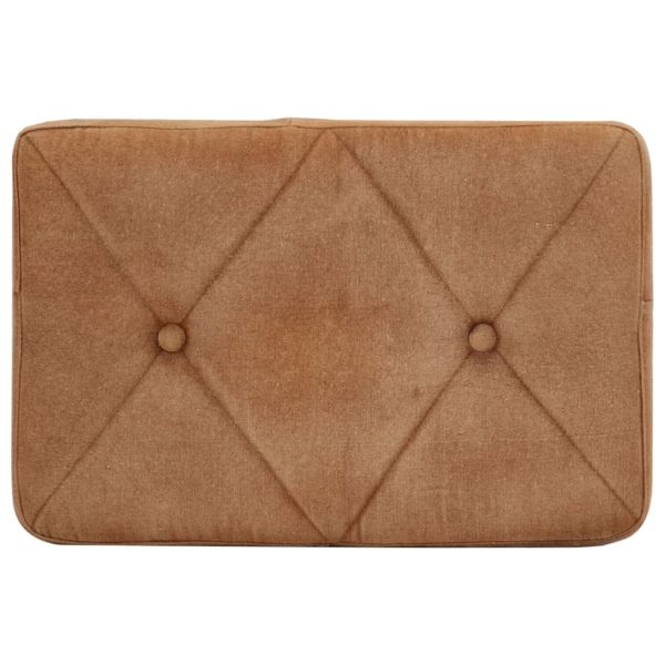 Poltrona de apoio com banco para os pés lona castanho - Image 9