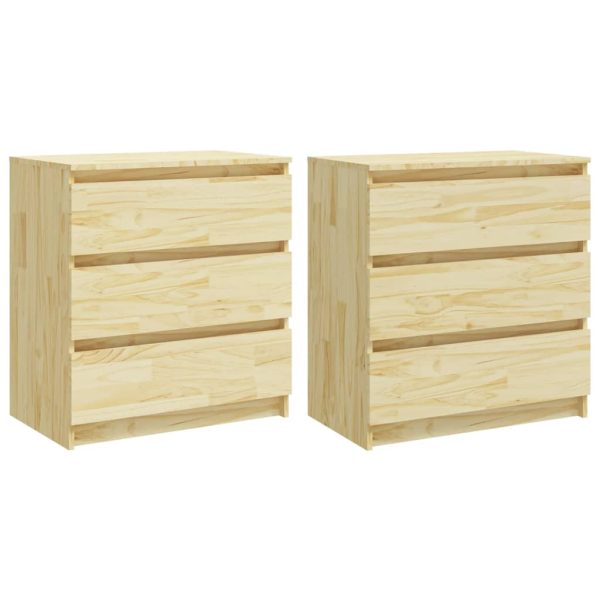 Mesas de cabeceira 2 pcs 60x36x64 cm madeira de pinho maciça - Image 2
