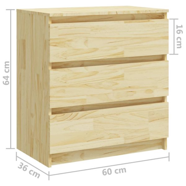 Mesas de cabeceira 2 pcs 60x36x64 cm madeira de pinho maciça - Image 10