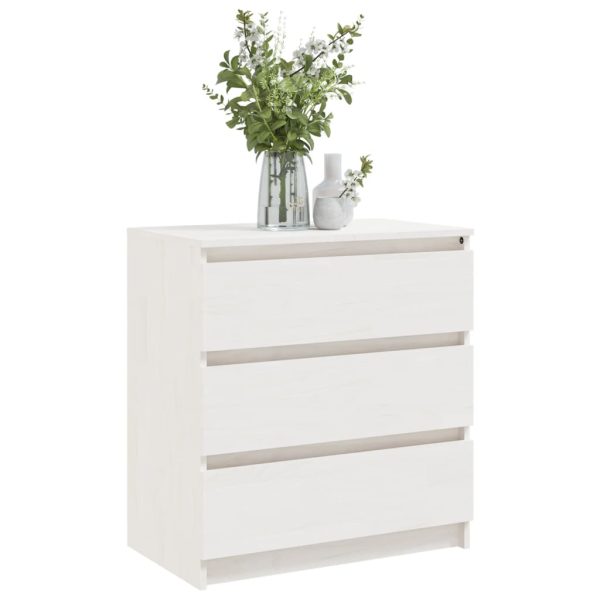 Mesas de cabeceira 2 pcs 60x36x64 cm pinho maciço branco - Image 4
