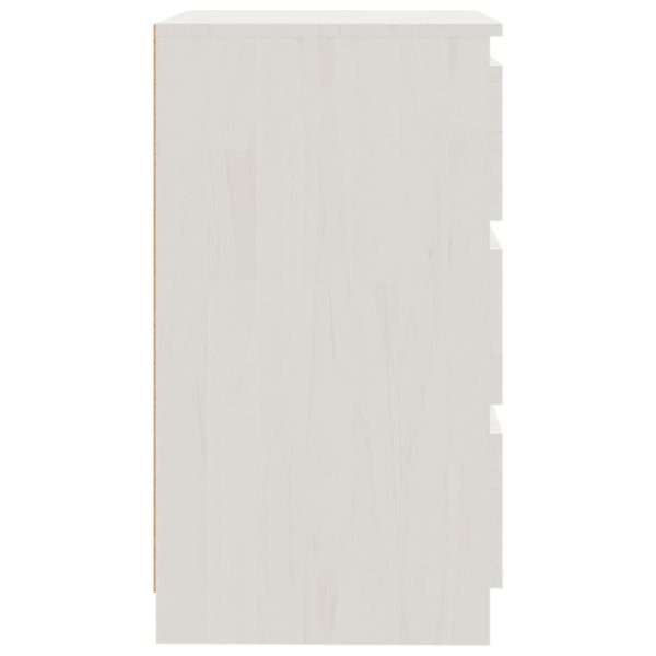 Mesas de cabeceira 2 pcs 60x36x64 cm pinho maciço branco - Image 7