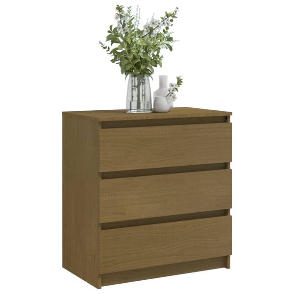 Mesas de cabeceira 2 pcs 60x36x64 cm pinho maciço castanho-mel - Image 4