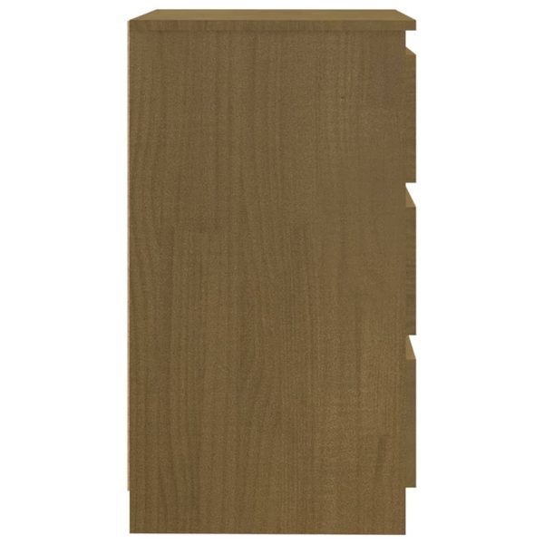 Mesas de cabeceira 2 pcs 60x36x64 cm pinho maciço castanho-mel - Image 7