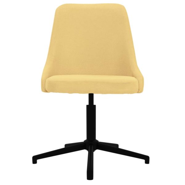 Cadeira de escritório giratória tecido amarelo - Image 2
