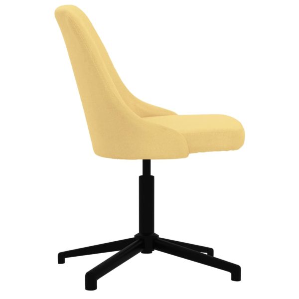 Cadeira de escritório giratória tecido amarelo - Image 3