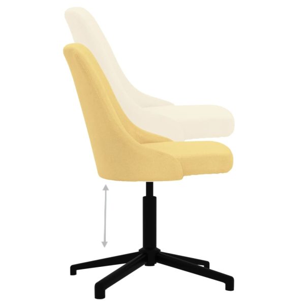 Cadeira de escritório giratória tecido amarelo - Image 4