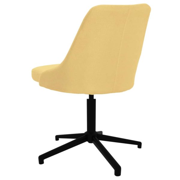 Cadeira de escritório giratória tecido amarelo - Image 5