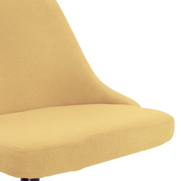 Cadeira de escritório giratória tecido amarelo - Image 6