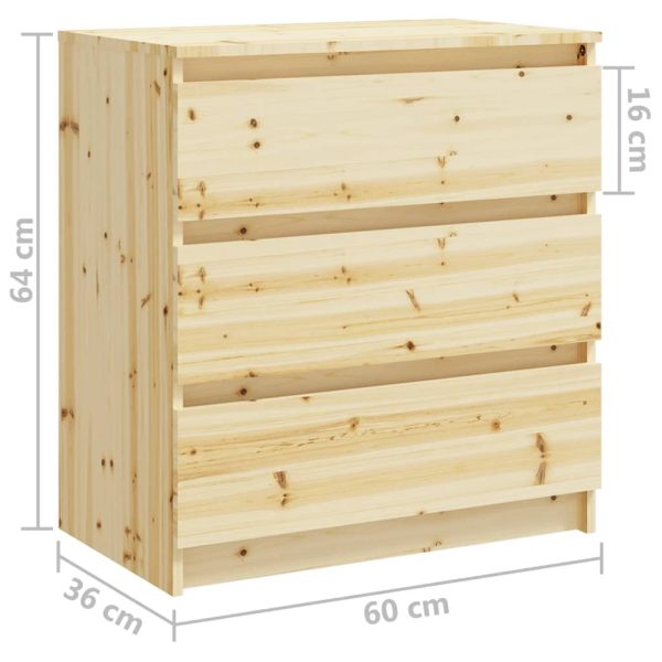 Móveis de apoio 2 pcs 60x36x64 cm madeira de abeto maciça - Image 9