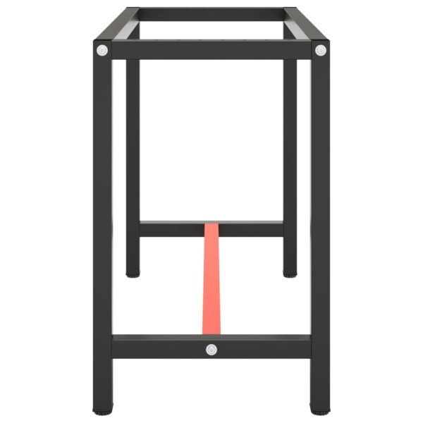 Estrutura p/ bancada 110x50x79 cm metal preto e vermelho mate - Image 4