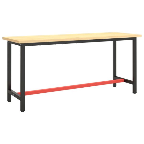 Estrutura p/ bancada 170x50x79 cm metal preto e vermelho mate - Image 2