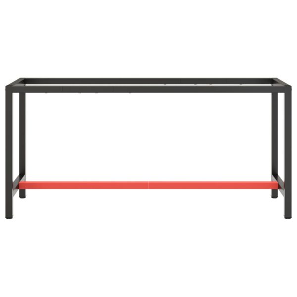 Estrutura p/ bancada 170x50x79 cm metal preto e vermelho mate - Image 3
