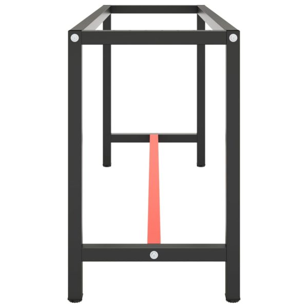 Estrutura p/ bancada 170x50x79 cm metal preto e vermelho mate - Image 4