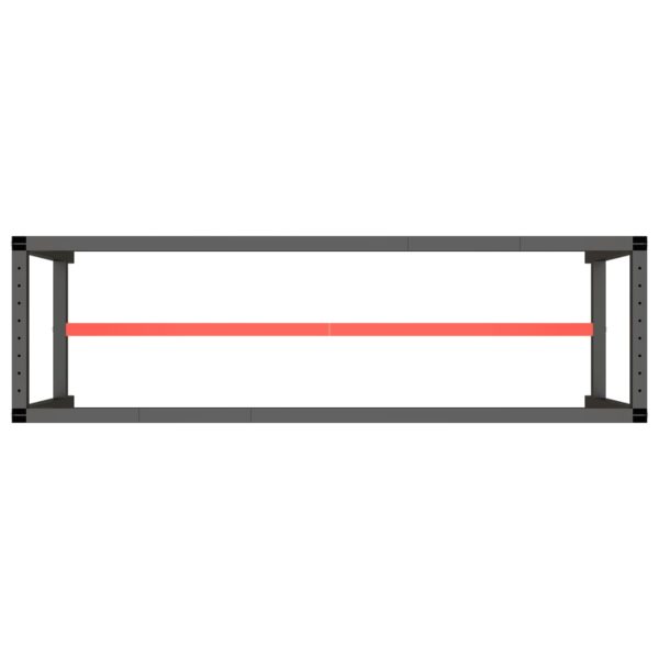 Estrutura p/ bancada 170x50x79 cm metal preto e vermelho mate - Image 5