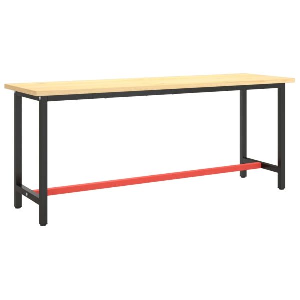 Estrutura p/ bancada 190x50x79 cm metal preto e vermelho mate - Image 2