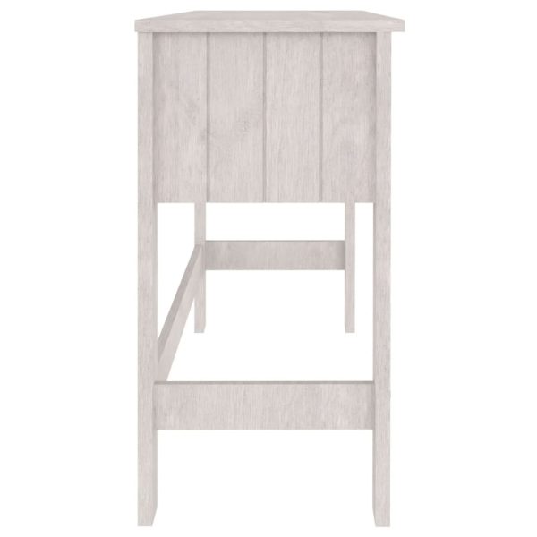 Secretária HAMAR 110x40x75 cm pinho maciço branco - Image 6