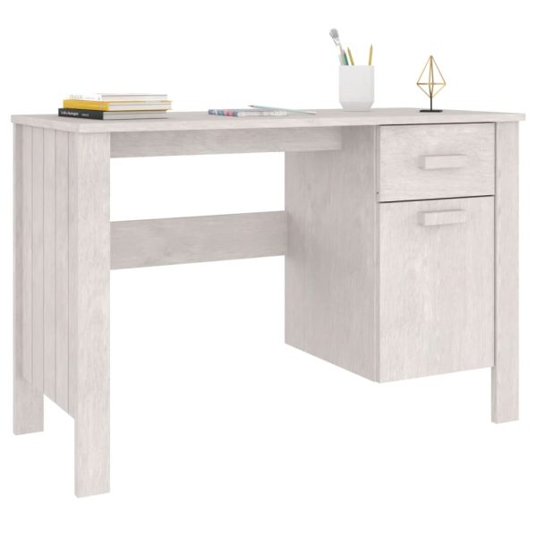 Secretária HAMAR 113x50x75 cm pinho maciço branco - Image 4