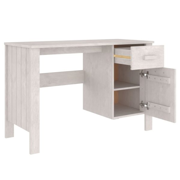 Secretária HAMAR 113x50x75 cm pinho maciço branco - Image 7