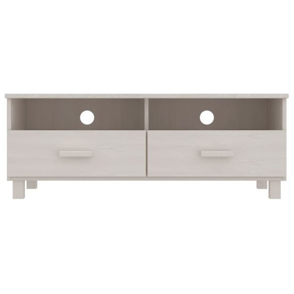 Móvel de TV HAMAR 106x40x40 cm pinho maciço branco - Image 3