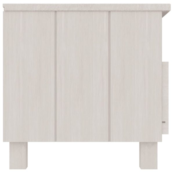 Móvel de TV HAMAR 106x40x40 cm pinho maciço branco - Image 4
