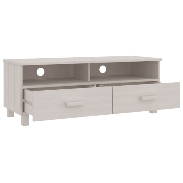 Móvel de TV HAMAR 106x40x40 cm pinho maciço branco - Image 5