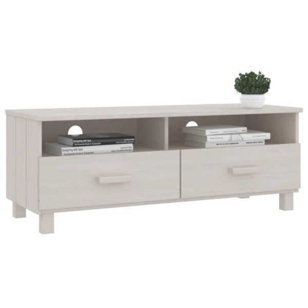 Móvel de TV HAMAR 106x40x40 cm pinho maciço branco - Image 6