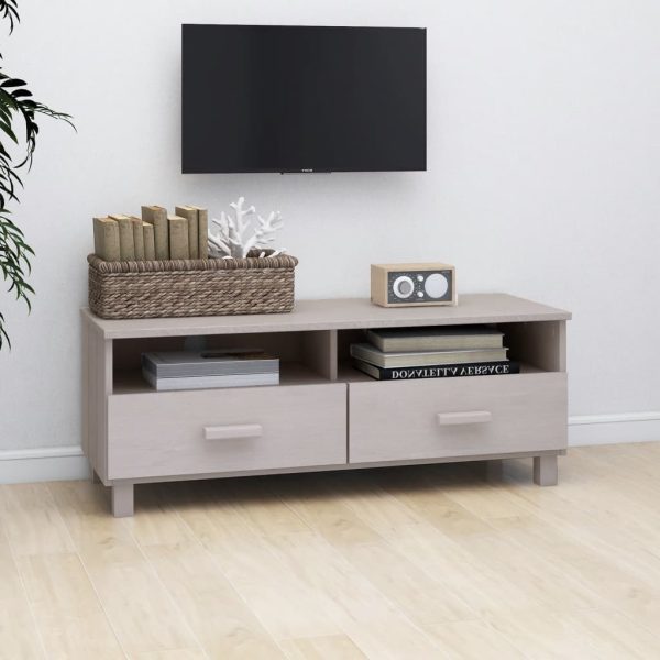 Móvel de TV HAMAR 106x40x40 cm pinho maciço branco - Image 7