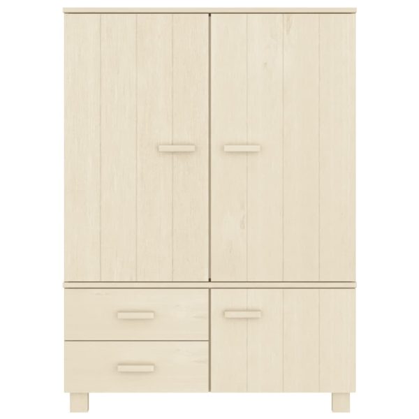Roupeiro HAMAR 99x45x137 cm pinho maciço castanho-mel - Image 3