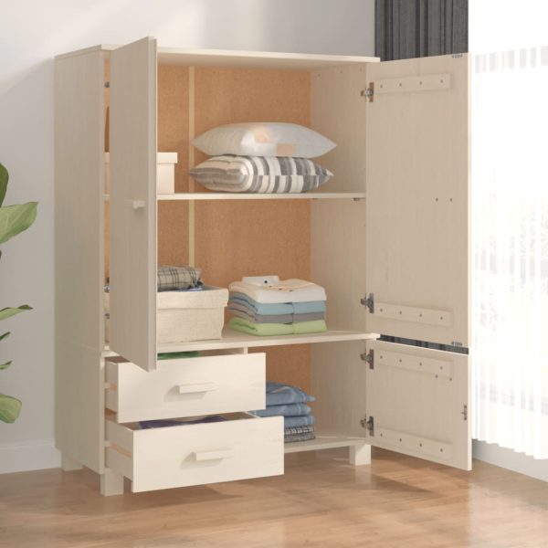 Roupeiro HAMAR 99x45x137 cm pinho maciço castanho-mel - Image 7