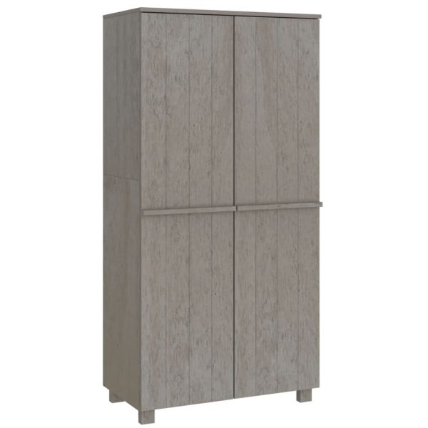 Roupeiro HAMAR 89x50x180 cm pinho maciço cinza-claro - Image 2