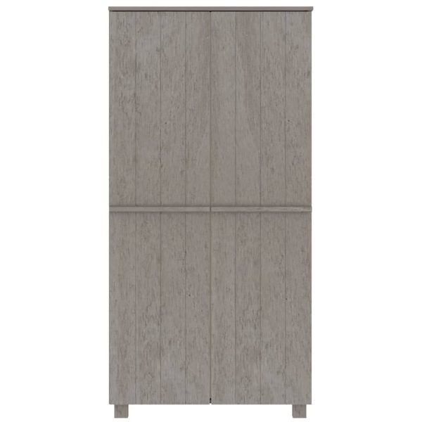 Roupeiro HAMAR 89x50x180 cm pinho maciço cinza-claro - Image 3