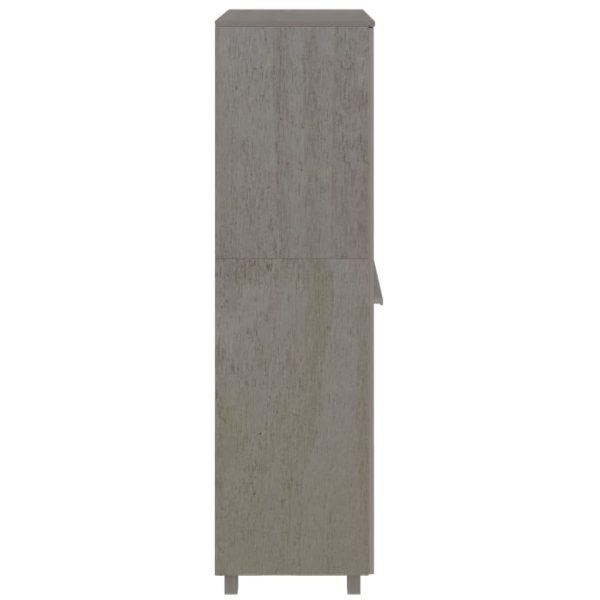 Roupeiro HAMAR 89x50x180 cm pinho maciço cinza-claro - Image 4