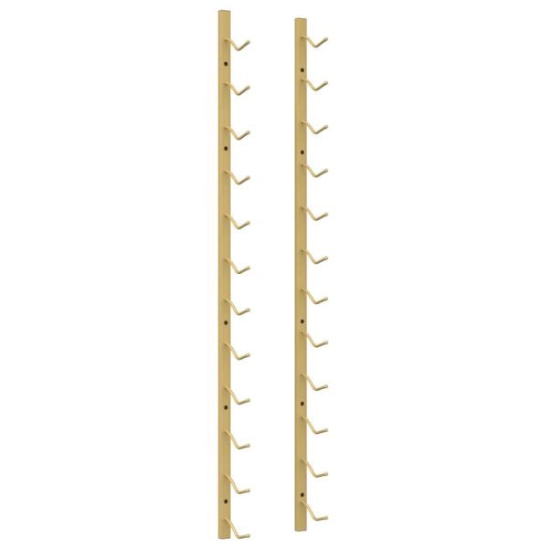 Garrafeira de parede para 12 garrafas ferro dourado - Image 2