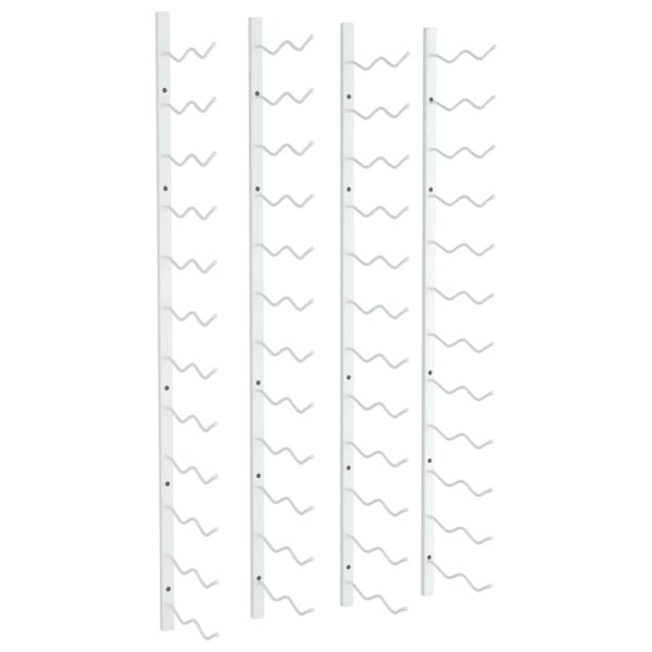 Garrafeira de parede para 24 garrafas 2 pcs ferro branco - Image 2