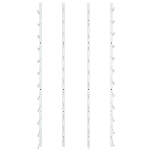 Garrafeira de parede para 24 garrafas 2 pcs ferro branco - Image 4