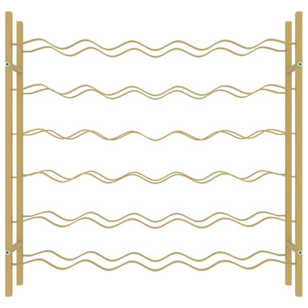 Garrafeira para 36 garrafas metal dourado - Image 4