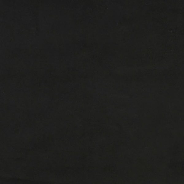 Sofá-cama de 2 lugares tecido de microfibra preto - Image 10