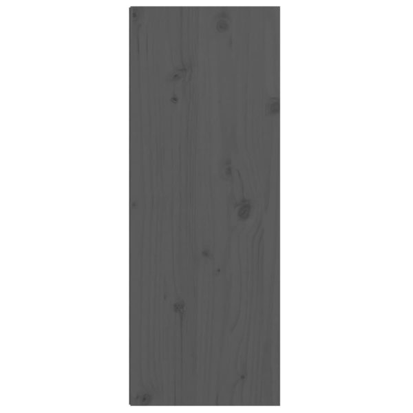 Armários de parede 2 pcs 30x30x80 cm pinho maciço cinzento - Image 8