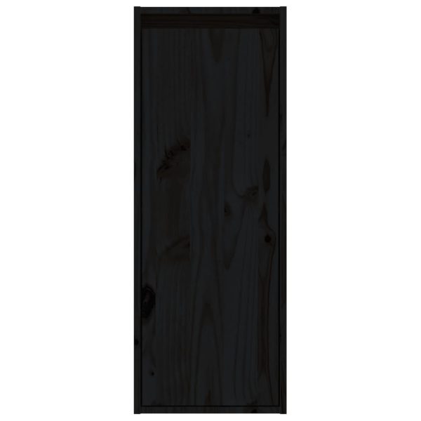 Armário de parede 30x30x80 cm pinho maciço preto - Image 5