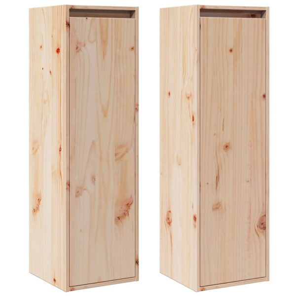Armários de parede 2 pcs 30x30x100 cm madeira de pinho maciça - Image 2
