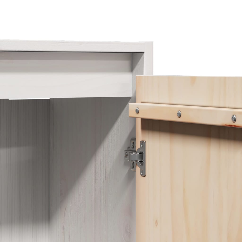 Armário de parede 30x30x100 cm madeira de pinho maciça branco - Image 10