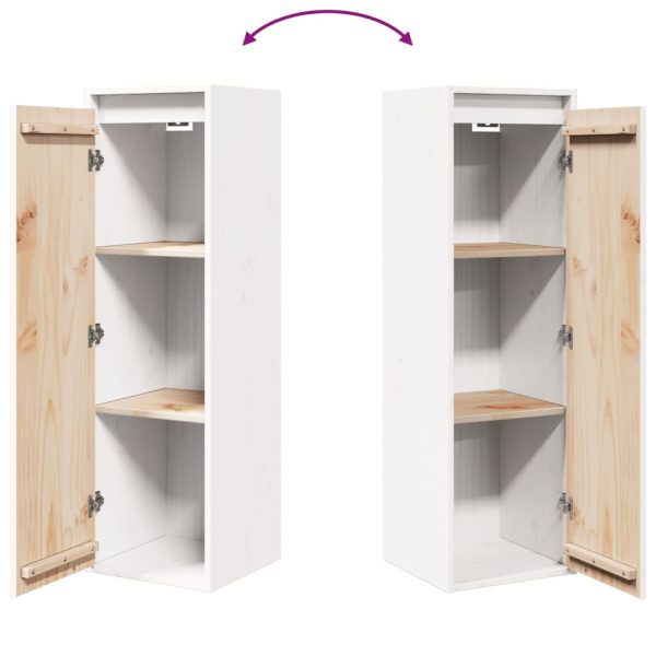 Armários de parede 2 pcs 30x30x100 cm pinho maciço branco - Image 10