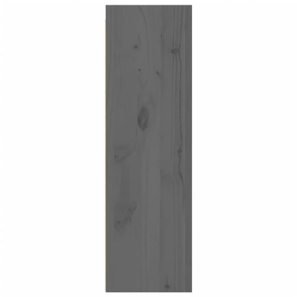 Armários de parede 2 pcs 30x30x100 cm pinho maciço cinza - Image 8