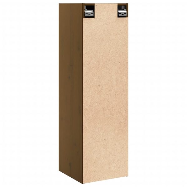 Armários de parede 2 pcs 30x30x100 cm pinho maciço castanho mel - Image 9