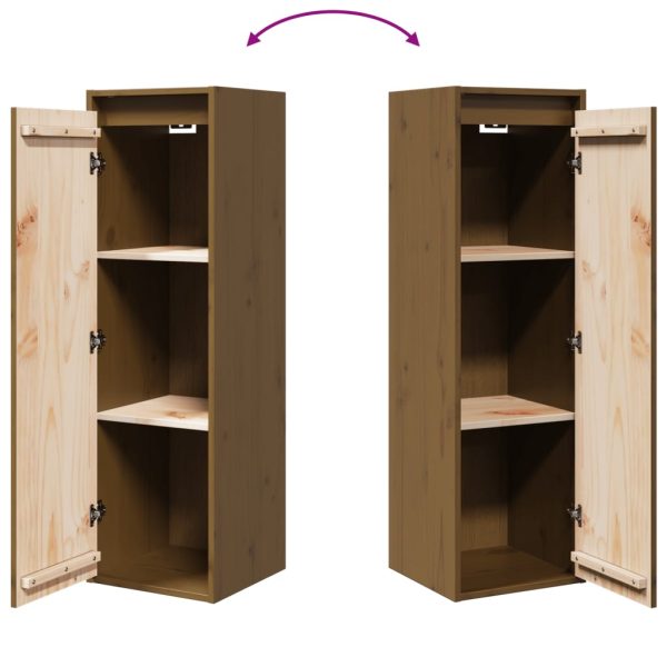 Armários de parede 2 pcs 30x30x100 cm pinho maciço castanho mel - Image 10