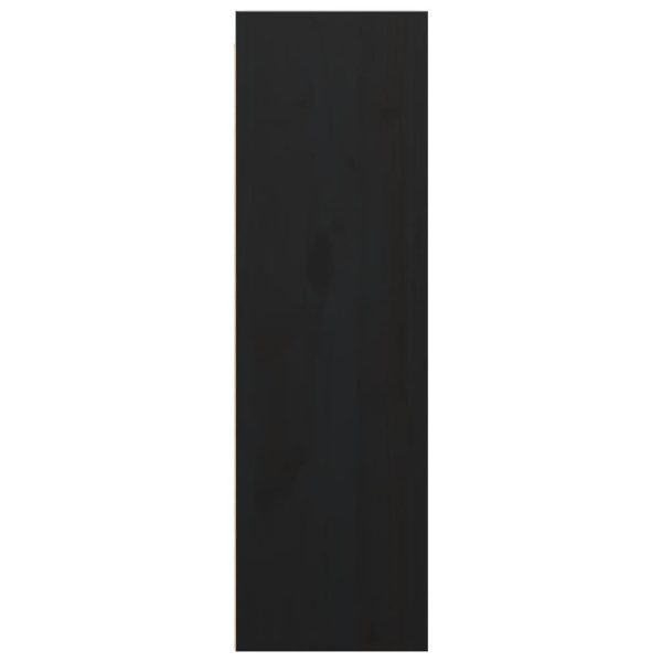 Armários de parede 2 pcs 30x30x100 cm pinho maciço preto - Image 8