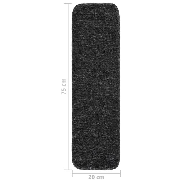 Tapetes antiderrapantes retang. escadas 15pcs 75x20cm antracite - Image 6